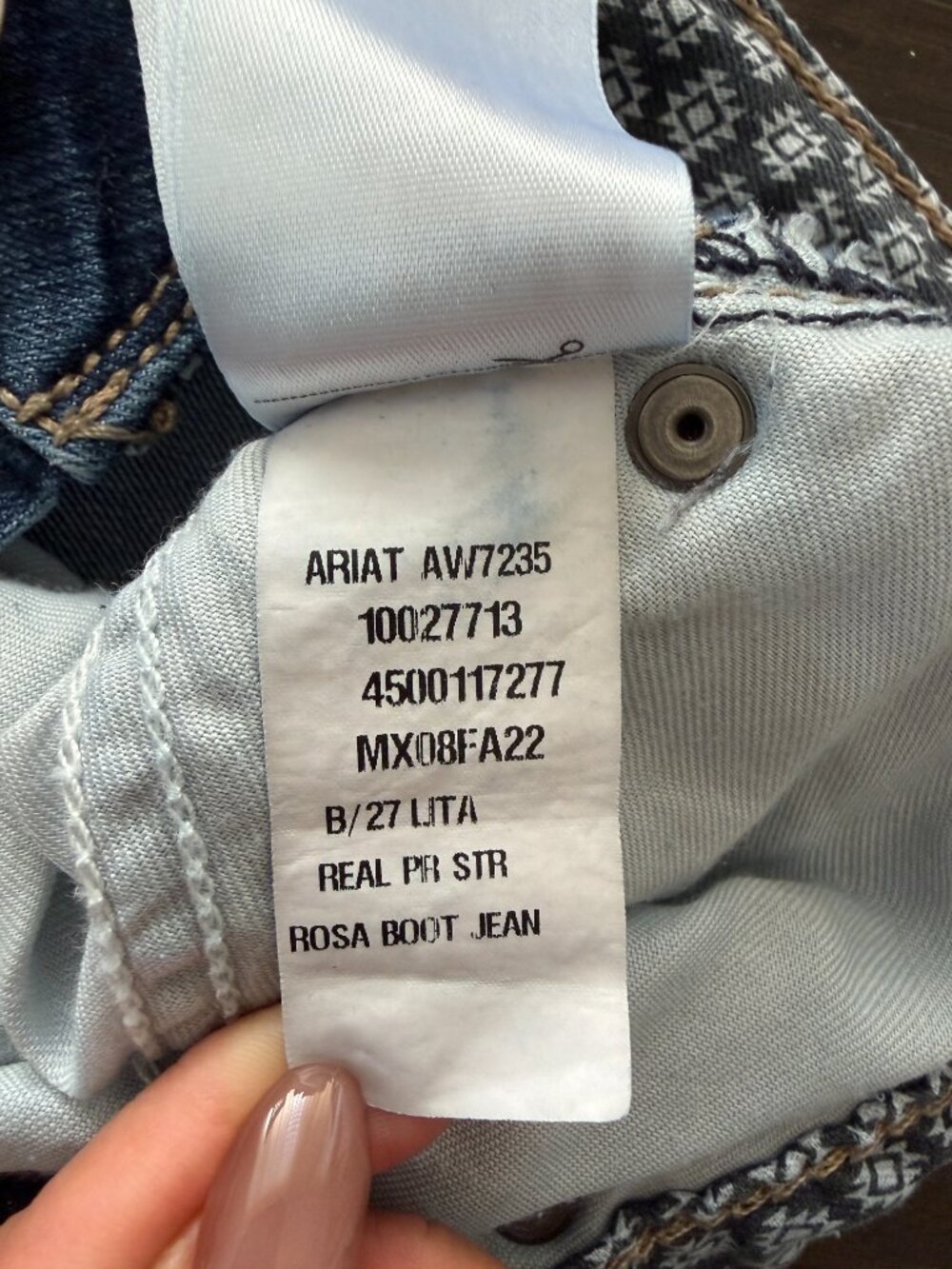 Ariat Rosa Perfect Rise Bootcut Jean 26R - Picture 9 of 10